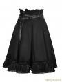 Black Gothic Punk High Waist Short Skirt