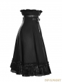 Black Gothic Punk High Waist Short Skirt