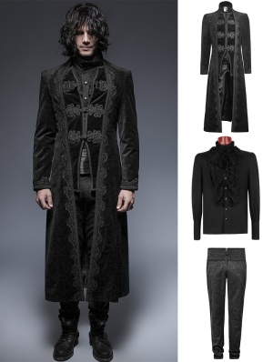 Black Gorgeous Vintage Style Gothic Suit for Men