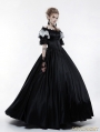 Black Victorian Vintage Palace Long Ball Gown Dress