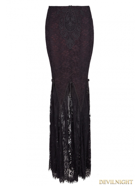 Gothic Lace Mermaid Half Skirt - Devilnight.co.uk