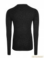 Black Gothic Pattern T-Shirt for Men