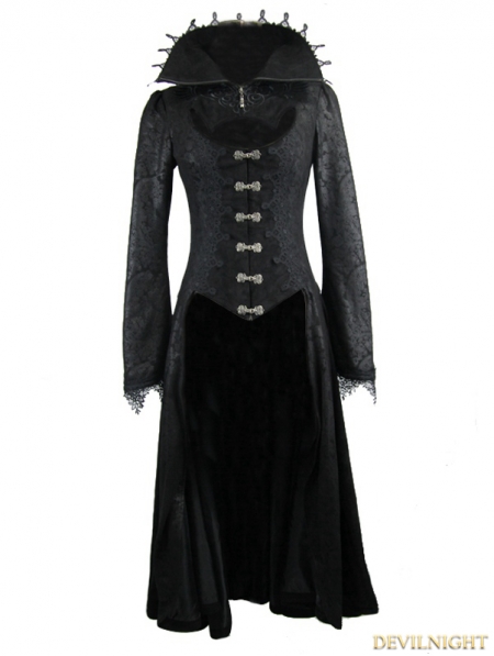 Black Gothic Dark Vampire Queen Style Jacket for Women - Devilnight.co.uk