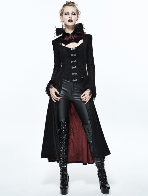 Black and Red Gothic Dark Vampire Queen Style Jacket for Women