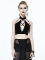 Black Sexy Gothic Short Top for Women