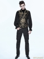 Gold Gothic Vintage Double-breasted Waistcoat for Men 