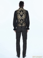 Gold Gothic Vintage Double-breasted Waistcoat for Men 