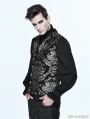 Silver Gothic Vintage Double-breasted Waistcoat for Men 