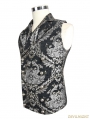 Silver Gothic Vintage Double-breasted Waistcoat for Men 