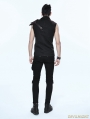Black and Coffee Gothic Punk Sleeveless Shirt for Men