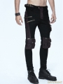 Black and Coffee Gothic Punk Pockets Pants for Men