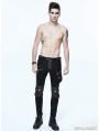 Black and Coffee Gothic Punk Pockets Pants for Men