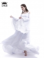 White Renaissance Fairy Tale Medieval Wedding Dress