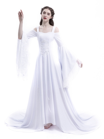 White Velvet Wedding Dress “The Accolade”