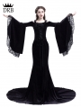 Black Romantic Off-the-Shoulder Gothic Medieval Two Pieces Dress