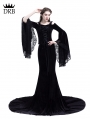 Black Romantic Off-the-Shoulder Gothic Medieval Two Pieces Dress