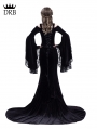 Black Romantic Off-the-Shoulder Gothic Medieval Two Pieces Dress