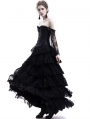 Black Lace Romantic Vintage Gothic Corset Long Prom Party Dress