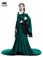 Green Off-the-Shoulder Renaissance Fairy Tale Medieval Dress