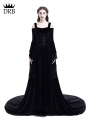 Black Off-the-Shoulder Renaissance Gothic Medieval Dress