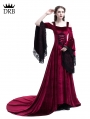 Red Off-the-Shoulder Renaissance Fairy Tale Medieval Dress