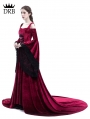 Red Off-the-Shoulder Renaissance Fairy Tale Medieval Dress