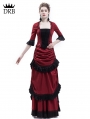 Red Victorian Bustle Dress