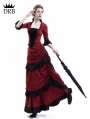 Red Victorian Bustle Dress