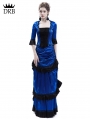 Blue Victorian Bustle Dress