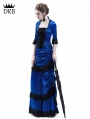 Blue Victorian Bustle Dress