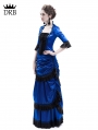 Blue Victorian Bustle Dress