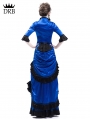 Blue Victorian Bustle Dress