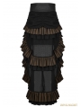 Steampunk Layered Belt High-Low Skirt