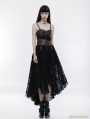 Black and Coffee Lace High-Low Steampunk Dress