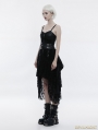 Black Lace High-Low Steampunk Dress