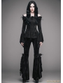 Black Vintage Pattern Romantic Gothic Flower Shirt for Women