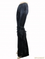 Black Vintage Gothic Velvet Flared Trousers for Women