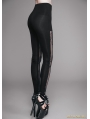 Black Vintage Pattern Gothic Leggings for Women