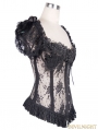 Black Sexy Gothic Lace Corset Top