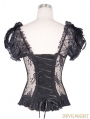 Black Sexy Gothic Lace Corset Top