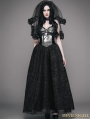 Black Gothic Ball Dress with Deer Ornaments