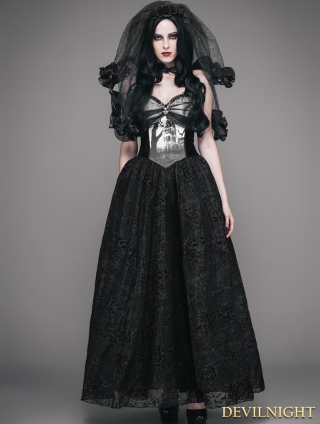 black gothic ball gowns