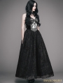 Black Gothic Ball Dress with Deer Ornaments