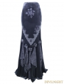 Romantic Gothic Flower Fishtail Skirt