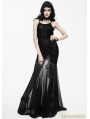 Black Sexy Gothic Goddess Mermaid Dress