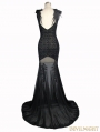 Black Sexy Gothic Goddess Mermaid Dress