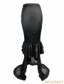 Black Gothic High-Low Fishtail Skirt