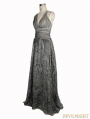 Sexy Deep V-Neck Gothic Goddess Evening Dress