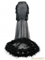 Fashion Black Gothic Feather Fishtail Skirt