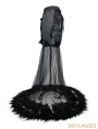 Fashion Black Gothic Feather Fishtail Skirt